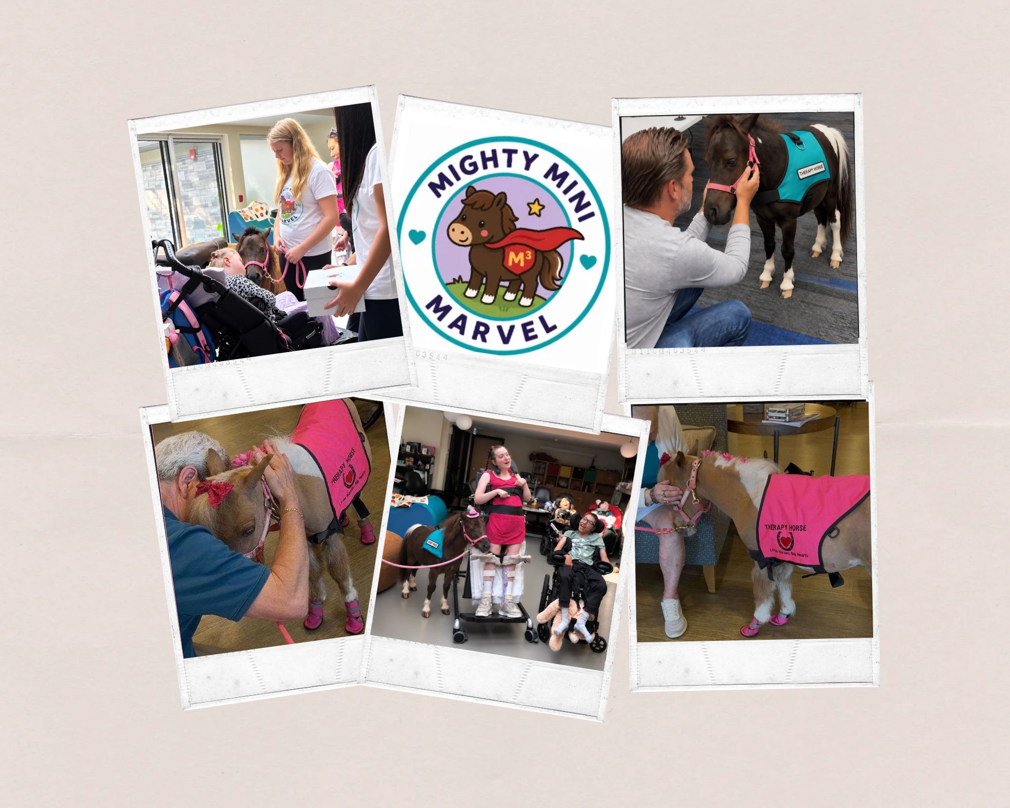 Dottie visiting children, adults and members of the community